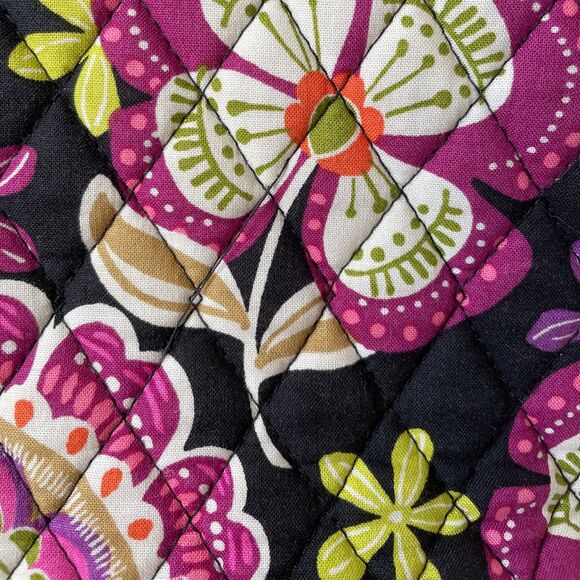 Vera Bradley Tote Bag Magnetic Closure Pirouette Pink Retired Pattern Black Pink - Picture 7 of 7